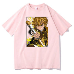 MAOKEI - Zenitsu First Kata Style 2 T-Shirt - 1005004166472364-Lavender-XS