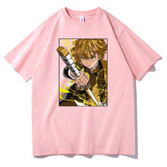 MAOKEI - Zenitsu First Kata Style 2 T-Shirt - 1005004166472364-Pink-XS